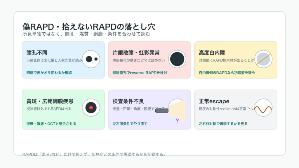 図2(偽RAPD §「片眼性網膜疾患の見逃し」の直後)
